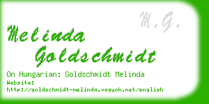 melinda goldschmidt business card